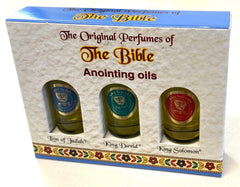 The Original Perfumes of The Bible , Holy land gift pack 10ml x 3 Anointing oils .Lion of Judah - King David - King Solomon. - The Peace Of God®