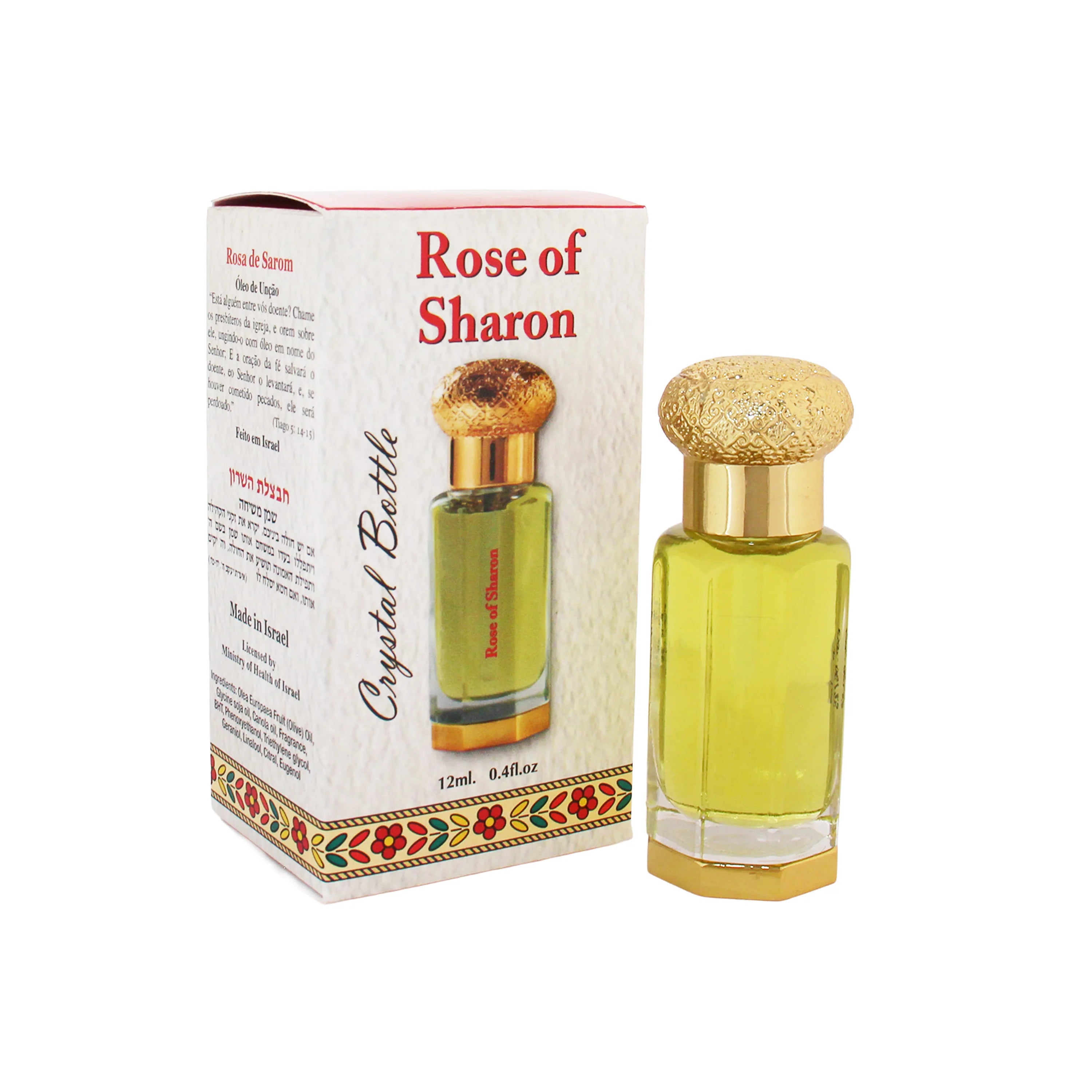 Anointing Oil - Rose of Sharon - Glass Luxury crystal bottle 12 ml, 0.4 fl.oz. - The Peace Of God®