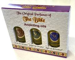 The Original Perfumes of The Bible , Holy land gift pack 10ml x 3 Anointing oils .Light of Jerusalem - Elijah - Jonah the Prophet. - The Peace Of God®