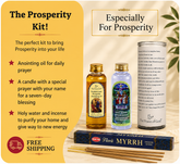The Prosperity Kit - Personalized Candle, Henna Anointing Oil, Holy Water and Myrrh Incense FREE SHIPPING