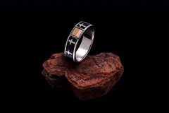 Silver Ring Nano Sim NT with Black Enamel - Cross - The Peace Of God®