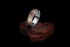 Silver and 9K Gold Ring Nano Sim NT - Cross - The Peace Of God®