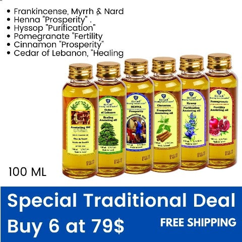 Kit on sale 6 Anointing Oils 100 ml at 79$ ,3.74 fl oz Free shipping - The Peace Of God®
