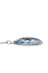 Nano Sim NT Oval Convex Silver Pendant - Roman Glass - The Peace Of God®