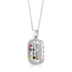 Kabbalah Pendant with Breastplate stones Hoshen Silver 925 and white zircon stones - The Peace Of God®