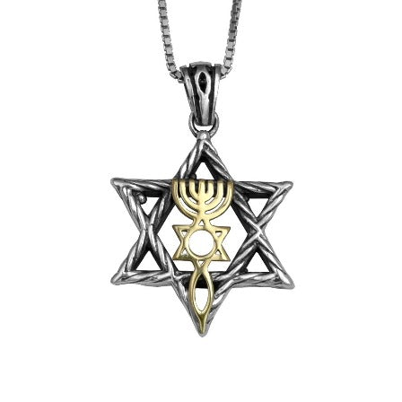 Messianic jewelry, Star of David with the Grafted In from Israel