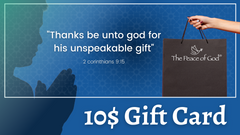 10$ Gift Card - The Peace Of God®