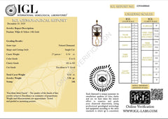 Nano Sim OB + NT 14K Gold Pendant Studded with 26 Diamonds + 1 Large Diamond in Messianic Symbol Design - The Peace Of God®