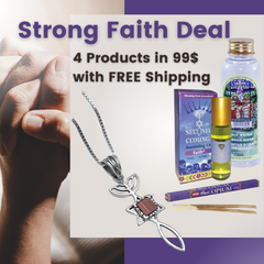 Strong Faith Deal -Nano Sim Messianic Symbol Old Bible Necklace, Faith Anointing Oil, Holy Water and Opium Incense FREE SHIPPING - The Peace Of God®