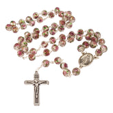 Rosary Prayer Beads INRI Rose purple Crystal - The Peace Of God®