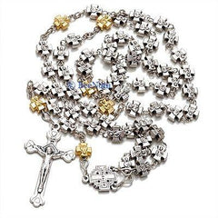 Religious Rosary Beads with Silver-Plated Crosses and Crucifix Holy Land - The Peace Of God®