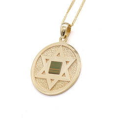 Jerusalem Nano Bible Torah 14K Gold Pendant - Star of Magen David Gift from Holy Land - The Peace Of God®