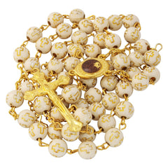 Rosary Beads with Cross Gold Plated and Holy Soil from Jerusalem - The Peace Of God®