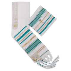 Messianic Tallit for Christian Jewish Prayer , turquoise