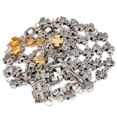 Religious Rosary Beads with Silver-Plated Crosses and Crucifix Holy Land - The Peace Of God®