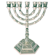 Tribes of Israel Menorah / 5 inches - 13 cm - The Peace Of God®