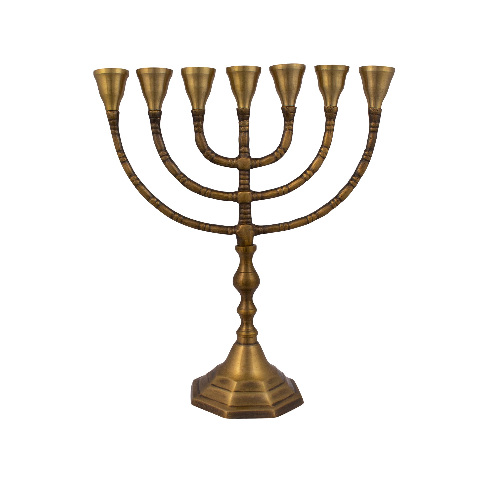 Menorah antique bronze finish /10 inches - 25cm - The Peace Of God®