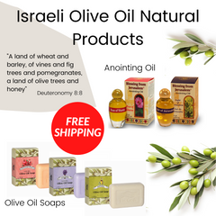 Israeli Olive oil Natural Products - 3 soap & 2 Anointing Oil at 48$ Free shipping - The Peace Of God®