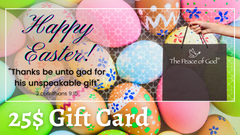 50$ Happy Easter Gift Card - The Peace Of God®