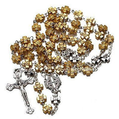 Religious Souvenir Rosary Beads with Gold-Plated Crosses and Crucifix Holy Land - The Peace Of God®