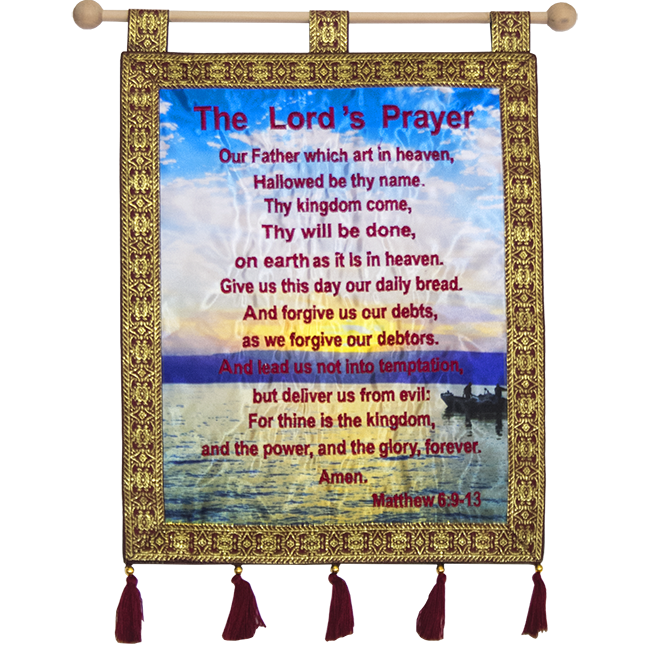The Lord's Prayer Banner-Burgundy - The Peace Of God®