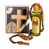 The Peace of God Set - Special Deal at $19.5 - Christian Rosary + Olive Wood Cross + Anointing Oil - The Peace Of God®