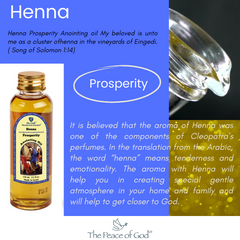 Anointing Oil - Henna Prosperity 250 ml, 8.5 fl.oz. - The Peace Of God®