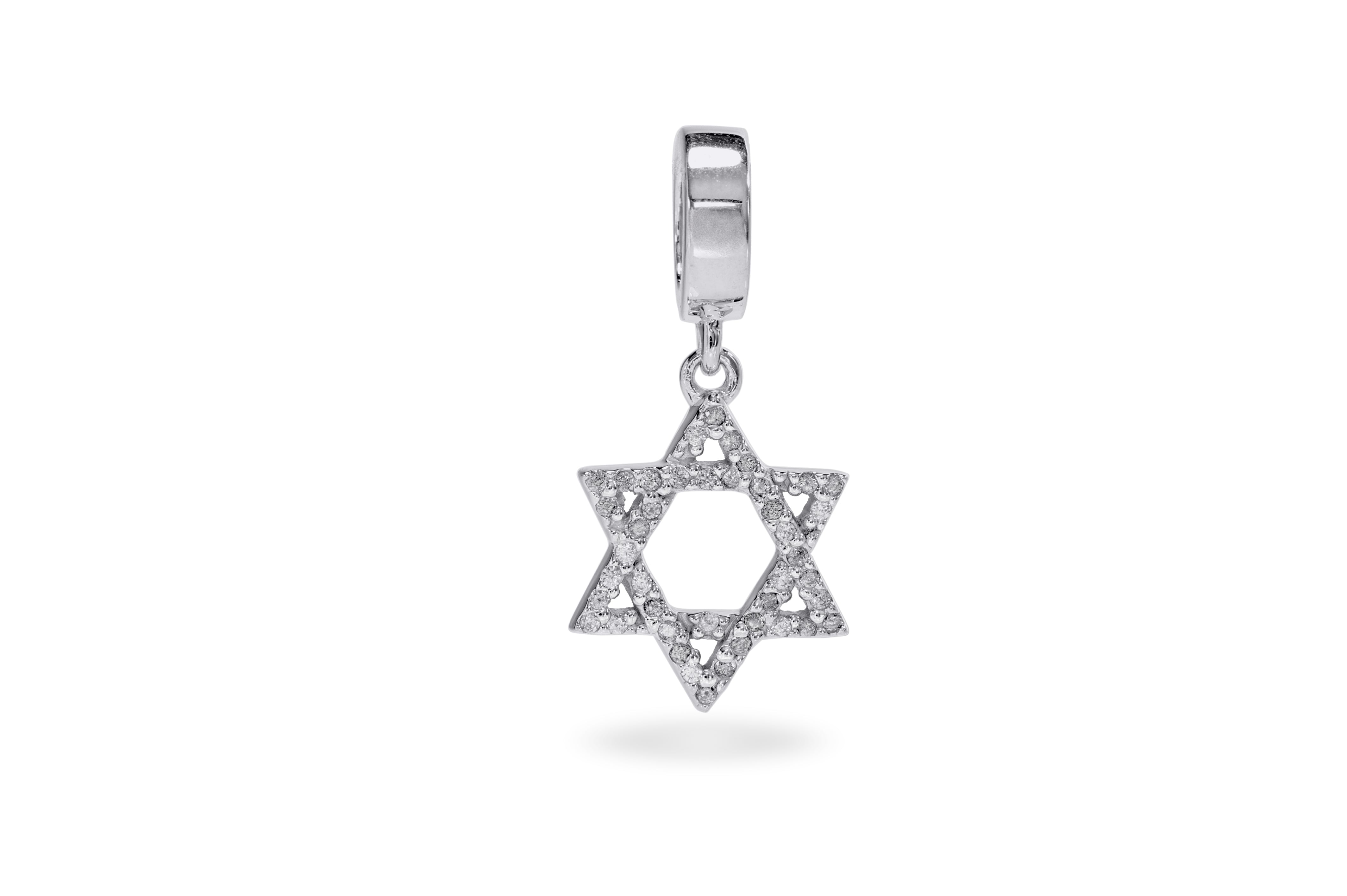 Star of David Bead Embedded with Zircons