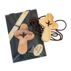 Olive Wood Cross with Diving Dove - The Peace Of God®