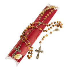 Olive Wood and Silver Plated Rosary - The Peace Of God®