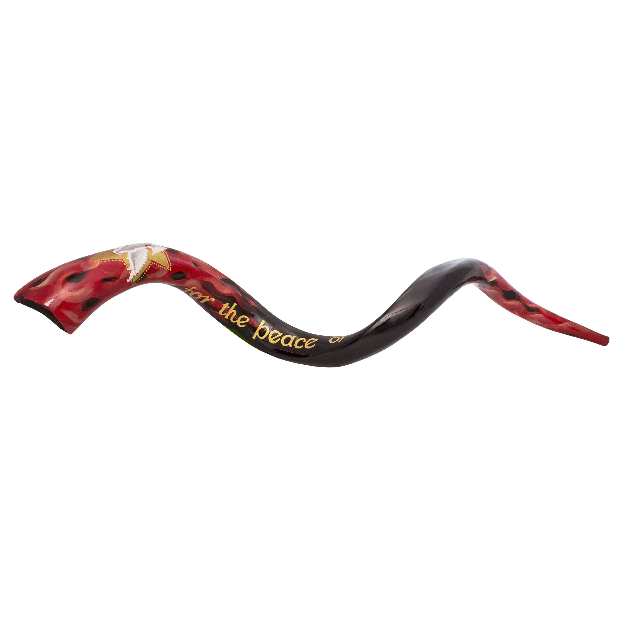 Painted Kudu Shofar Jerusalem"The Holy Spirit" From Israel - The Peace Of God®