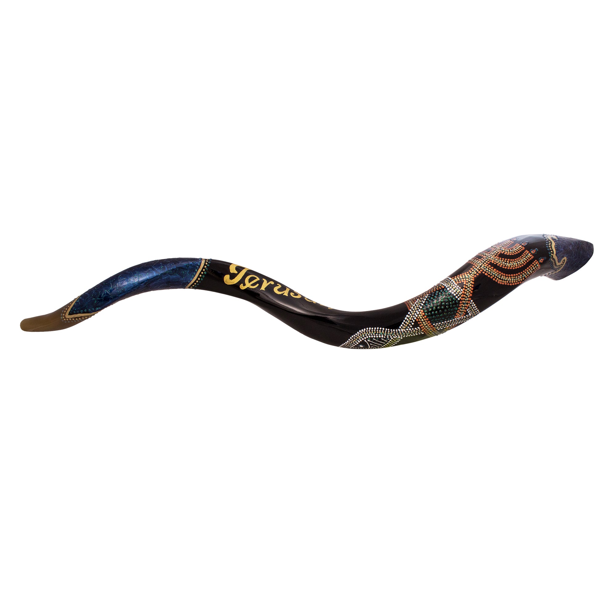 Painted Kudu Shofar Jerusalem"Messianic" From Israel - The Peace Of God®
