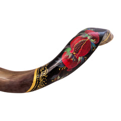 Painted Kudu Shofar Jerusalem"Pomegranate" From Israel - The Peace Of God®