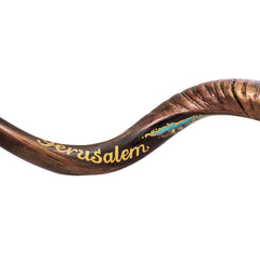 Painted Kudu Shofar Jerusalem From Israel 31.5"-35.4" - The Peace Of God®