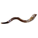 Hand Decorated Kudu Horn Shofar Temple Menorah 100-104 cm - The Peace Of God®