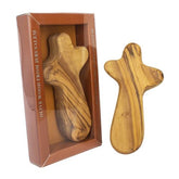 Olive Wood Comfort Cross / Wooden Christianity Cross from Natural Olive Wood - The Peace Of God®