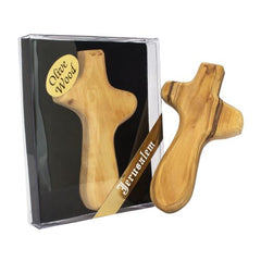 Christianity Wooden Cross from Natural Olive Wood Prayers Symbol - The Peace Of God®