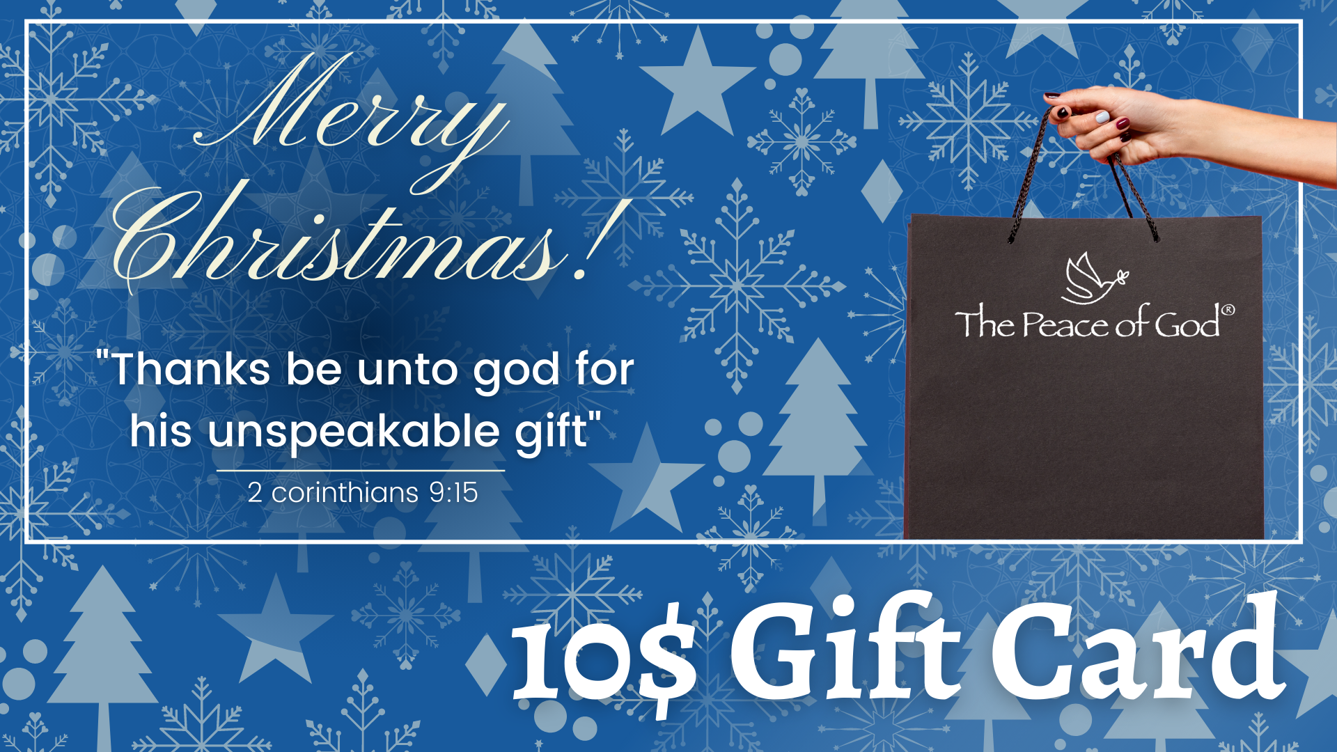 10$ Merry Christmas Gift Card - The Peace Of God®