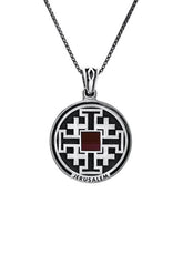 Jerusalem Cross Necklace Silver