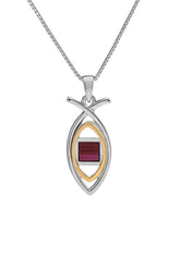 Nano Sim NT Silver and 9K Gold Pendant - Ichthys - The Peace Of God®
