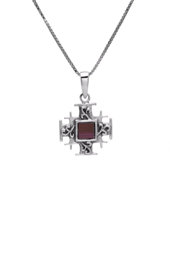 Nano Sim NT Silver Pendant - Jerusalem Cross - The Peace Of God®