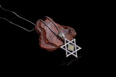 Nano Sim OB Silver Pendant - Star of David with Rope-Shaped Finishing - The Peace Of God®