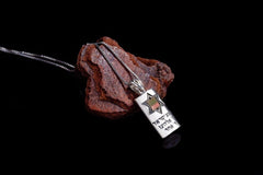 Nano Sim OB Silver Mezuzah Pendant- Small Star of David in the middle - The Peace Of God®