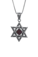 Nano Sim OB Silver Pendant - Star of David with Rope-Shaped Finishing - The Peace Of God®