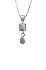 Nano Sim OB Silver Pendant - Drop Studded with Roman Glass - The Peace Of God®