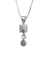 Nano Sim OB Silver Pendant - Drop Studded with Roman Glass - The Peace Of God®