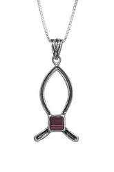 Nano Bible Sim Silver Pendant - Ichthys - The Peace Of God®