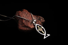 Nano Sim NT Silver and 9K Gold Pendant - Ichthys and Cross - The Peace Of God®