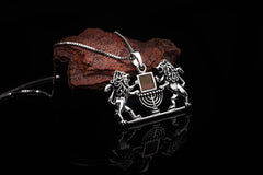 Nano Sim OB Silver Pendant - Lion of Judah with Lamp - The Peace Of God®
