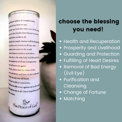 Blessing Candle - Candle with Personal Blessing & Prayer! - Free Shipping - The Peace Of God®